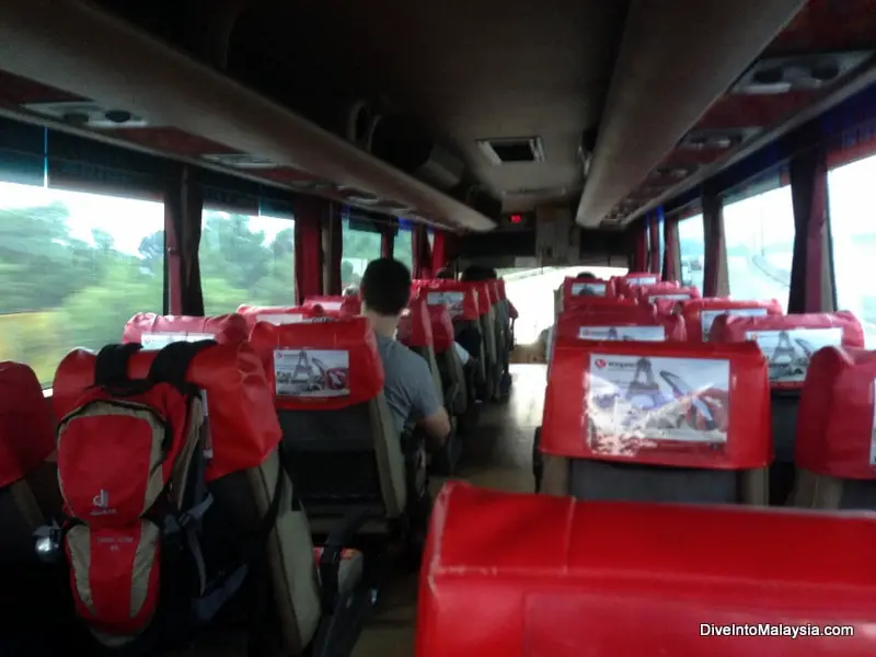Inside a bus from KLIA2 to KL Sentral