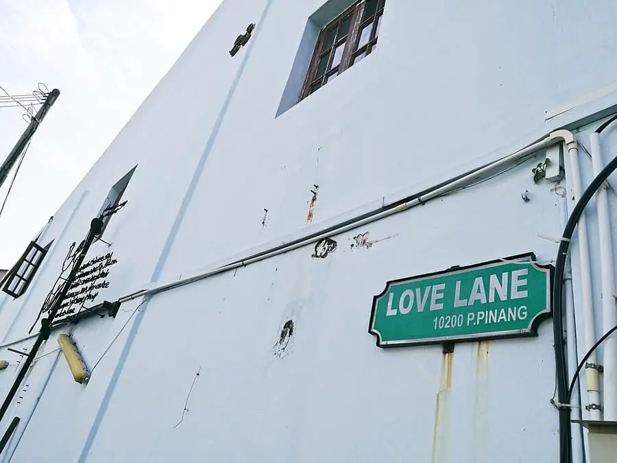 free things to do in Penang Love Lane