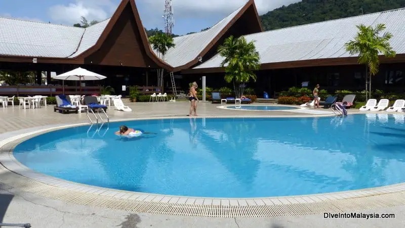 Swimming pool area at Berjaya Tioman