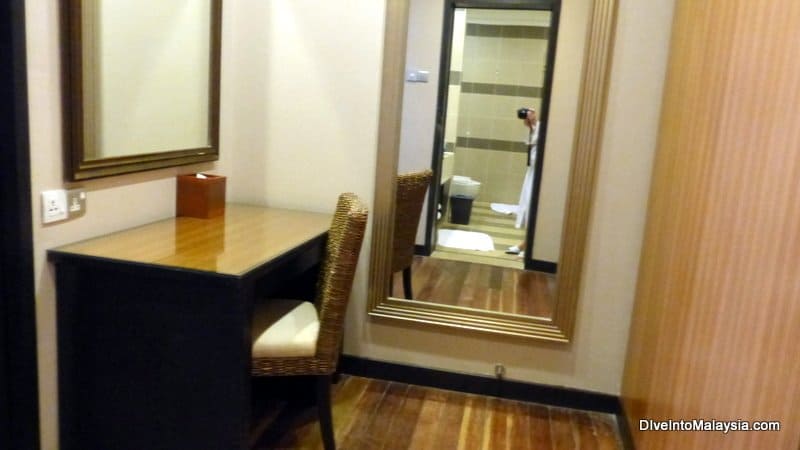 Study and cupboard area in junior suite, Berjaya Tioman