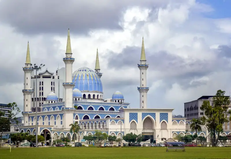 Sultan Ahmad Shah State Mosque against the background of the cloudy sky, Kuantan Malaysia