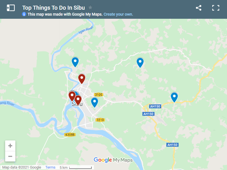 Top Things To Do In Sibu map