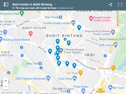 Best Hotels In Bukit Bintang Map 480x361 