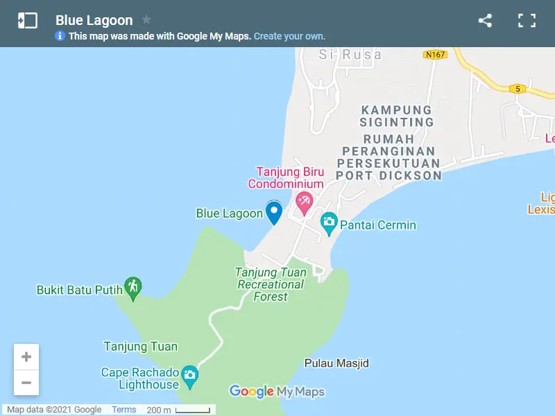 Blue Lagoon location map