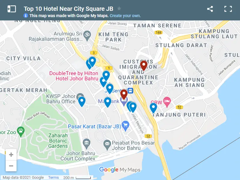 Hotel Near City Square JB map