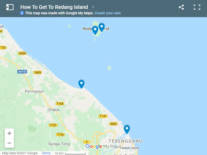 How To Get To Redang Island map