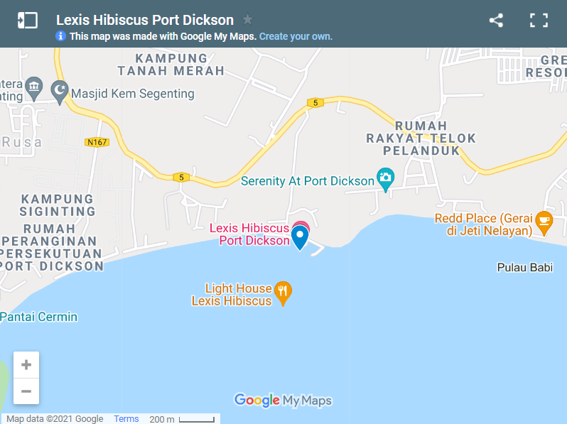 Lexis Hibiscus Port Dickson map
