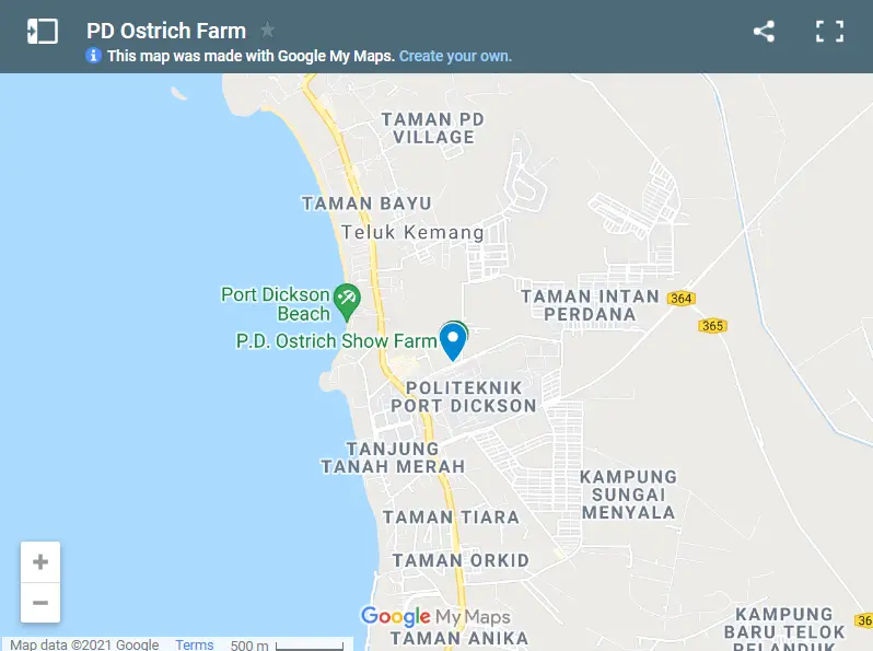 PD Ostrich Farm map