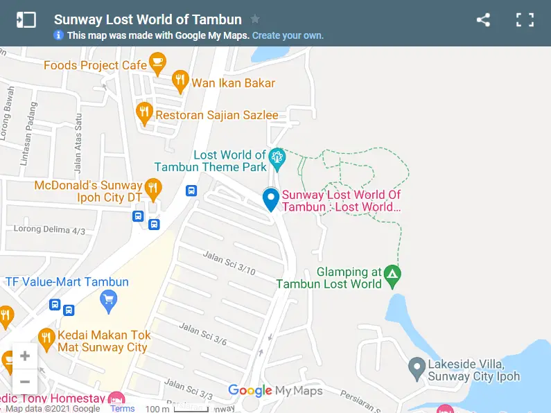 Sunway Lost World of Tambun map