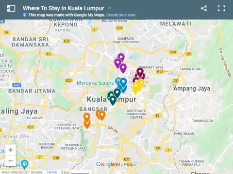 Exactly Where To Stay In Kuala Lumpur 2024 Dive Into Malaysia   Where To Stay In Kuala Lumpur Map 480x359 