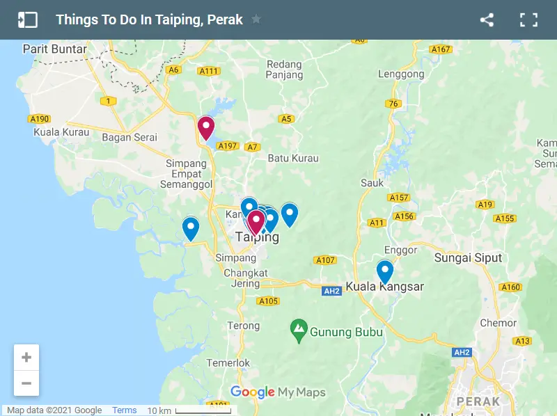 Things To Do In Taiping Perak map