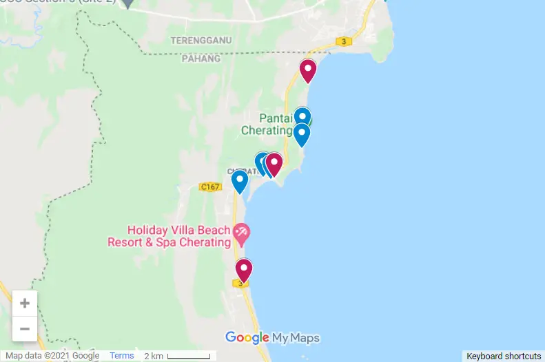 Things To Do In Cherating map