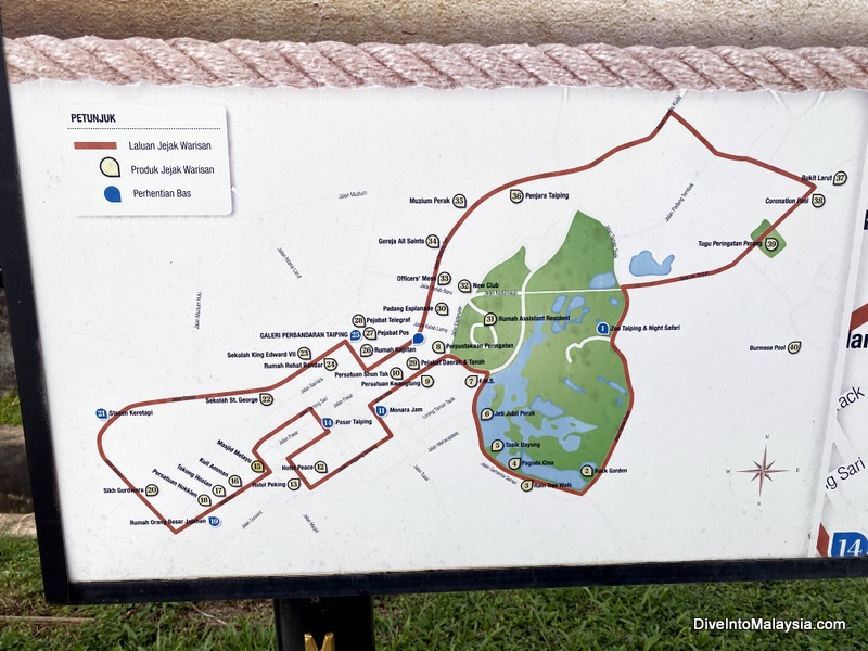 Taiping Heritage Trail map