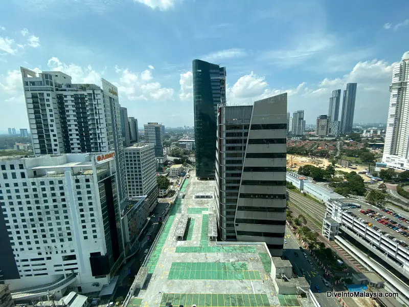 The view from the window in my 25th level standard room holiday inn jb