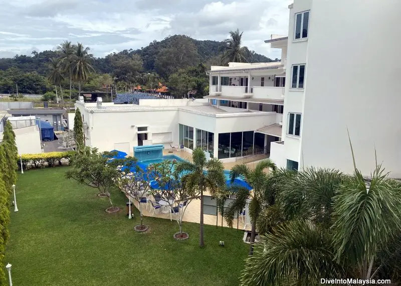 A back view of the AVI Pangkor Beach Resort