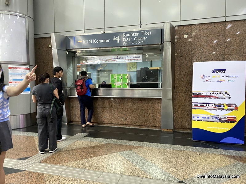 KTM Komuter ticket counter at KL Sentral