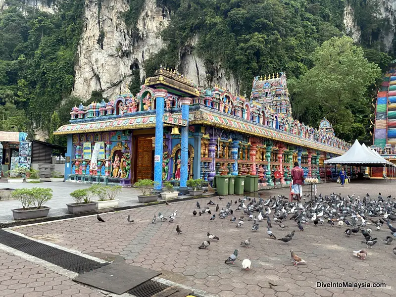 The temple next to the stairs Batu Caves