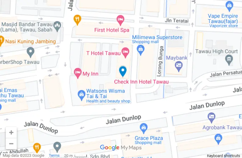 Check Inn Hotel Tawau map