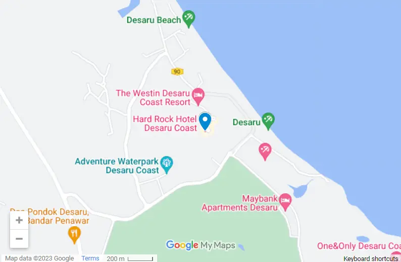 Hard Rock Desaru Hotel map