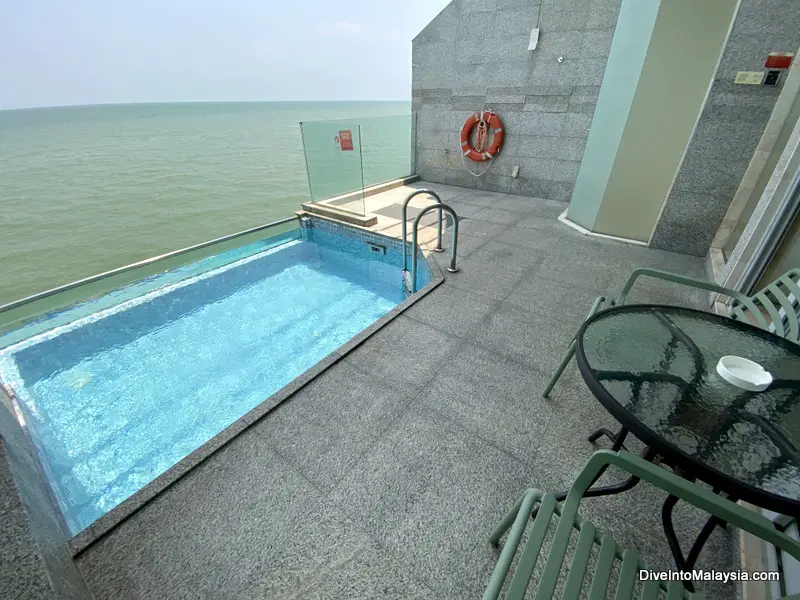 Lexis Hibiscus Port Dickson Sea View Panorama Pool Villa Our private pool, sauna and outdoor area