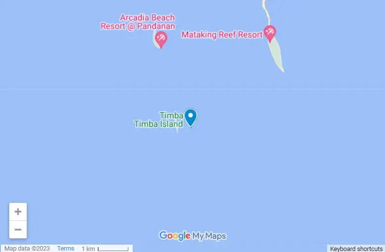 Timba Timba Island map