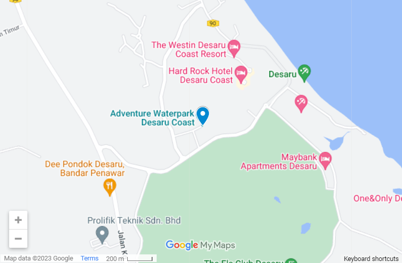 Desaru Coast Adventure Waterpark map
