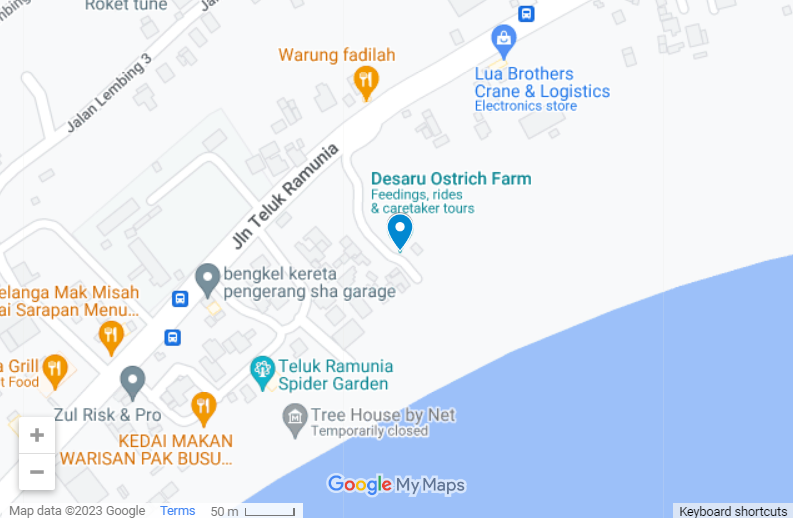 Desaru Ostrich Farm map