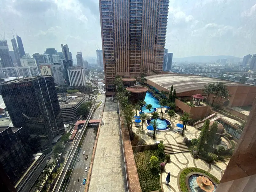 Berjaya Times Square Hotel Two bedroom suite views over the pool