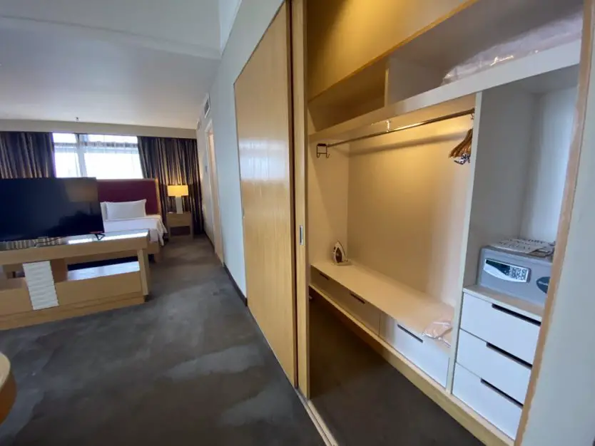Berjaya Times Square Hotel Two bedroom suite Great cupboard and luggage area in main bedroom
