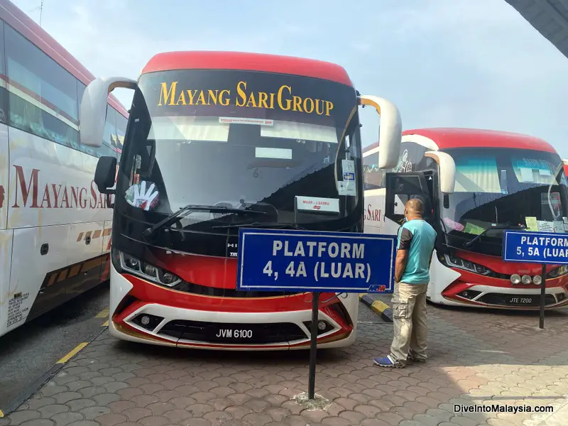 Mayang Sari bus Muar to Johor Bahru