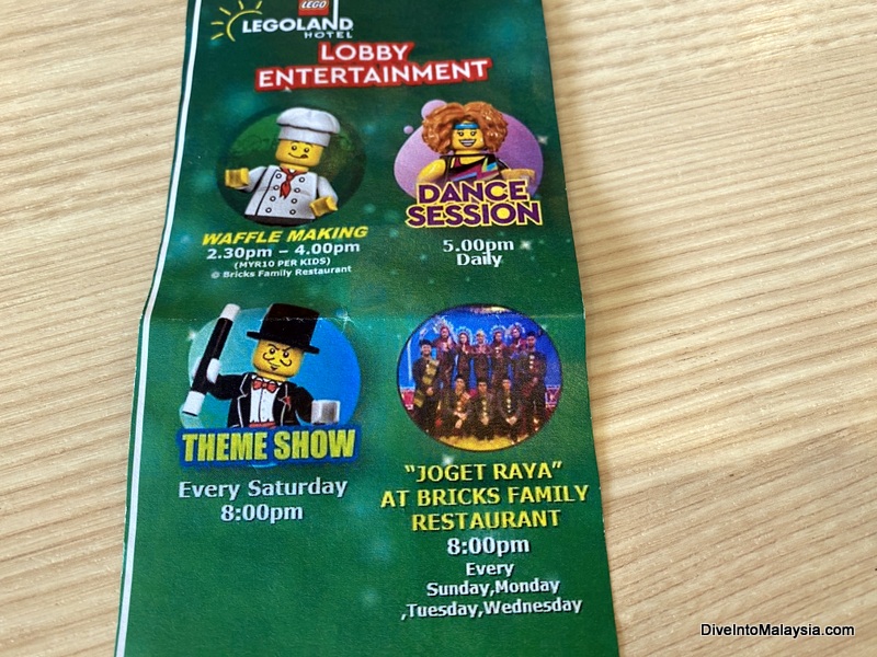 Legoland Hotel Malaysia Activity schedule