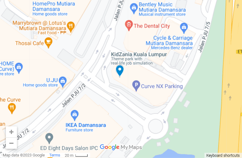 KidZania Kuala Lumpur map