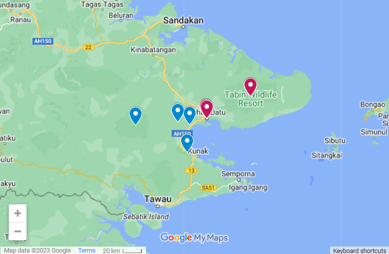 Things To Do In Lahad Datu map