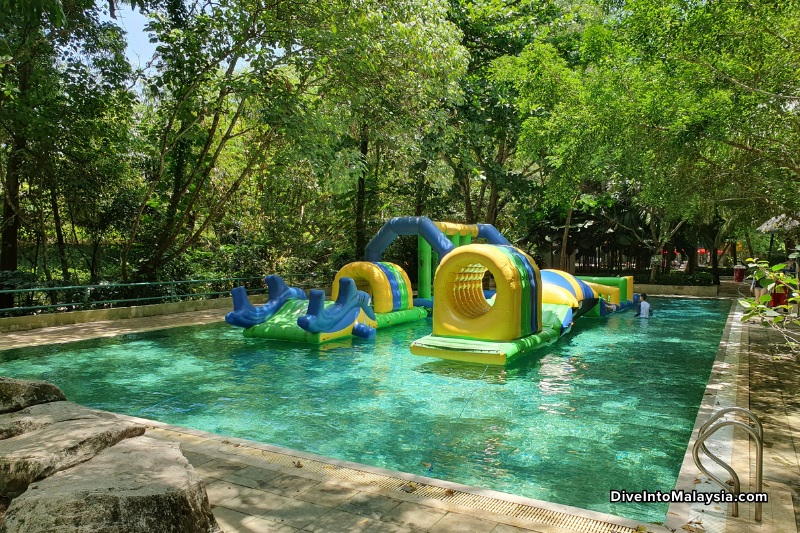 Escape Penang pool with inflatables