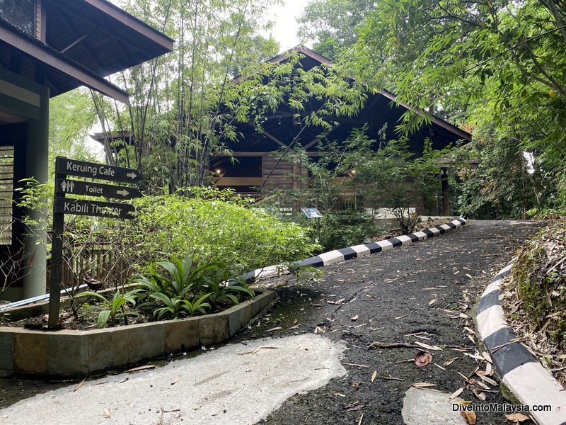 cafe and start of canopy walkway at Sandakan Rainforest Discovery Centre