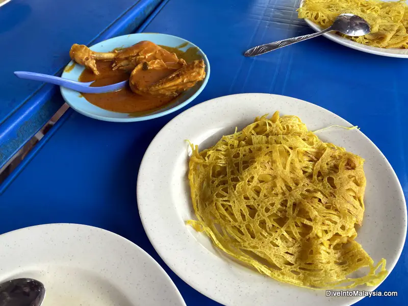 best Penang food tour Indian Roti jala and curry