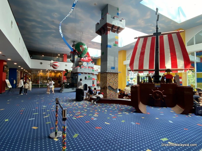 Legoland Hotel Malaysia huge reception area with Lego play areas