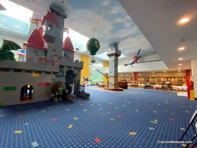 Legoland Hotel Malaysia The cool reception area full of Lego-making play areas