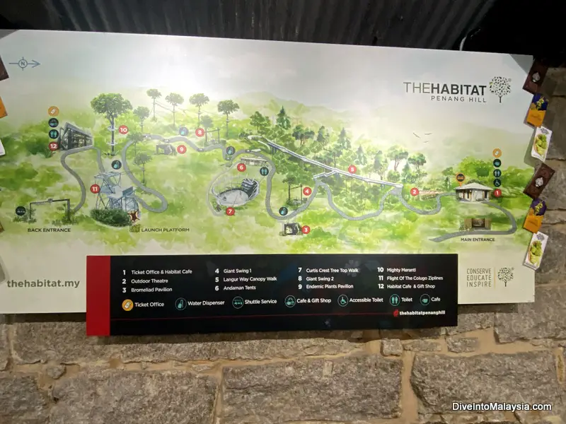 The Habitat Penang Hill map