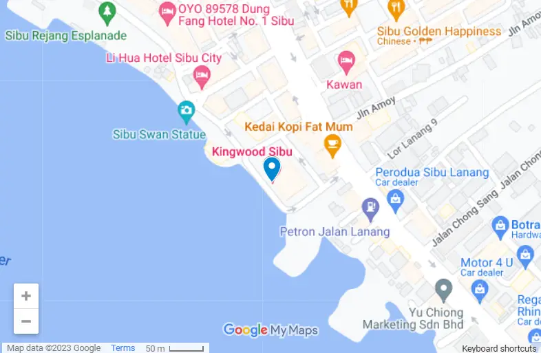 Kingwood Hotel Sibu map