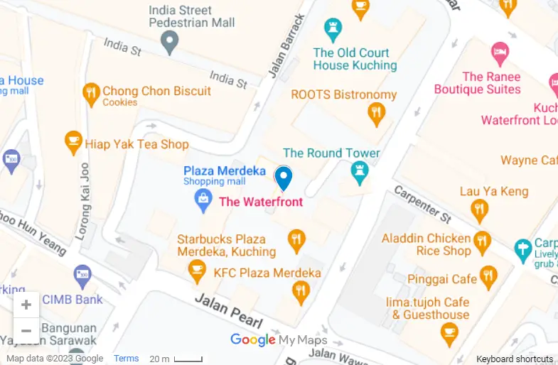 The Waterfront Hotel Kuching map