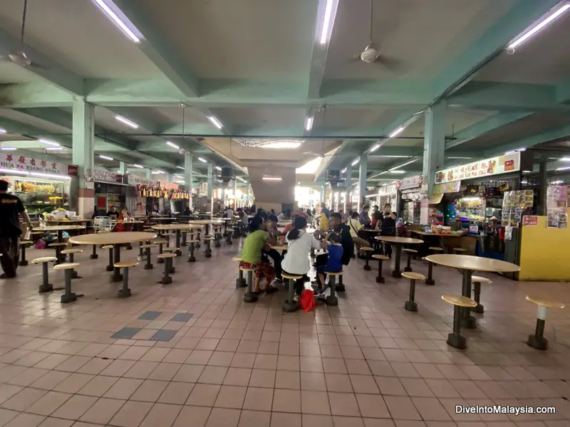 Food court area at Sibu Central Market