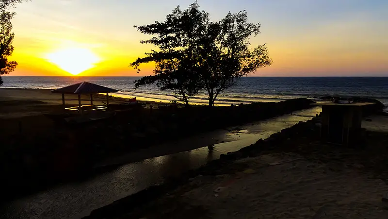 Damai Beach at sunset