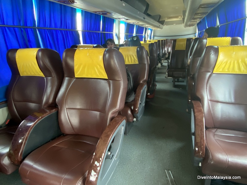 Inside Lanang Express bus Bintulu to Sibu