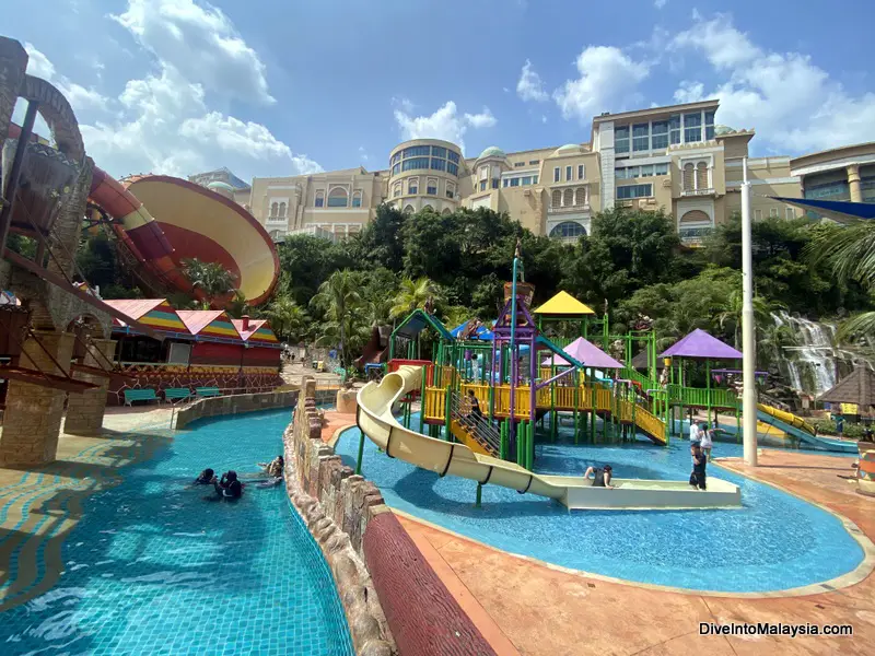 Some of the attractions at the Sunway Lagoon Water Park