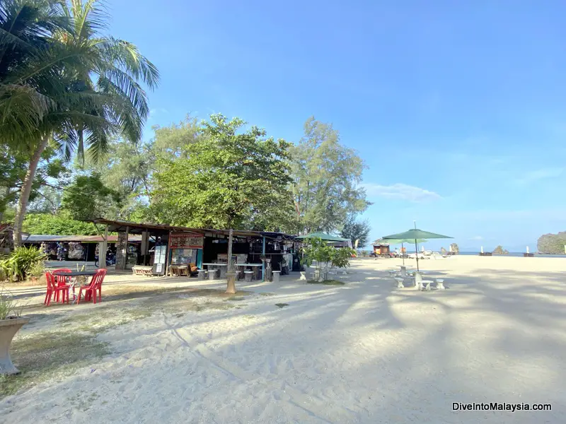 Watersports and shop/eating strip right next to the Tanjung Rhu resort