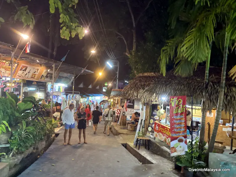 Walking street at night Koh Lipe