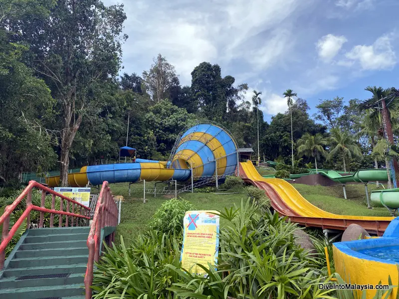 Bukit Merah Laketown Waterpark Crazee Cone and Racer Slides