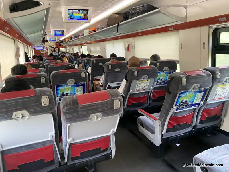Inside a train between KL and Padang Besar