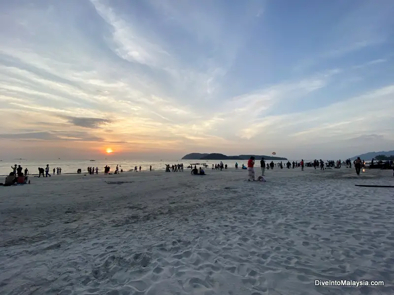 Pantai Cenang at sunset in Langkawi